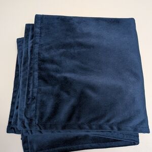 Plush Navy Blue Pillow Covers
